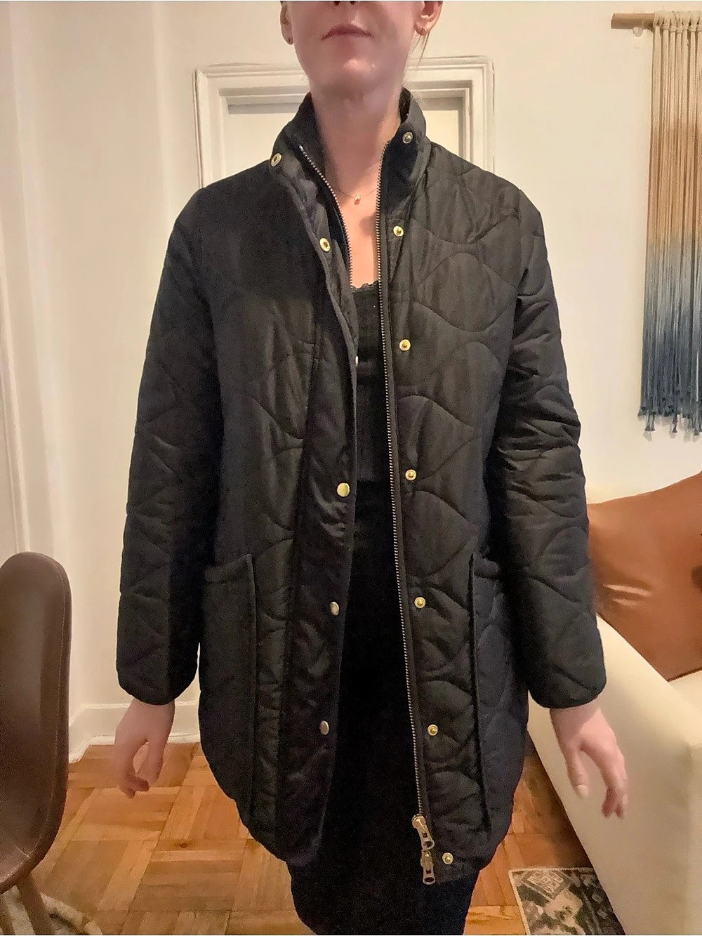 Quince Quilted Downtown Field Jacket Black